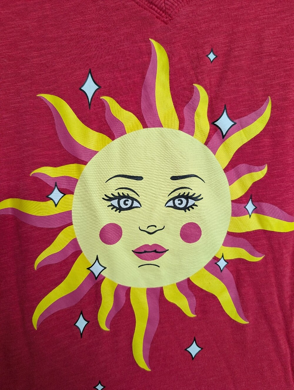 Torrid Sun Graphic Tank Top Size 2 Pink Celestial Sleeveless Top